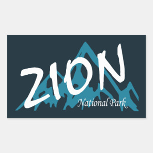 Zion National Park Utah Mountains Rectangular Sticker