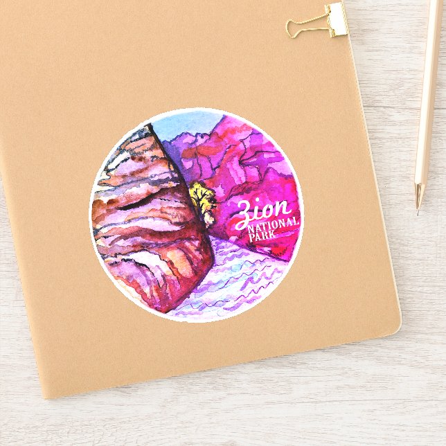 Zion National Park Utah Narrows Watercolor (Notebook)