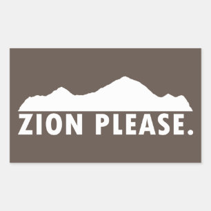 Zion National Park Utah Please Rectangular Sticker