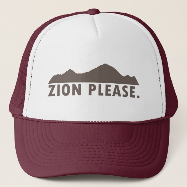 Zion National Park Utah Please Trucker Hat (Front)