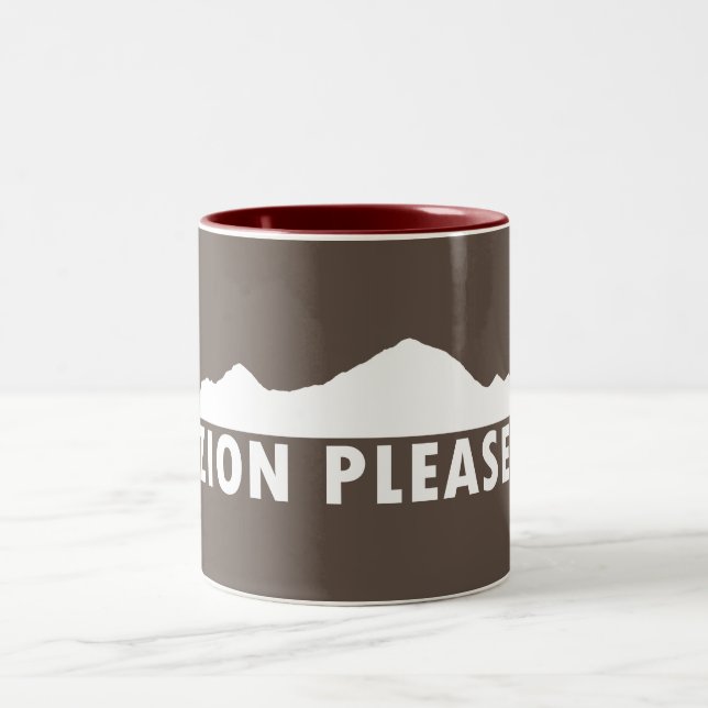 Zion National Park Utah Please Two-Tone Coffee Mug (Center)