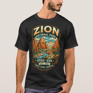 Zion national park utah retro canyon hiking T-Shirt