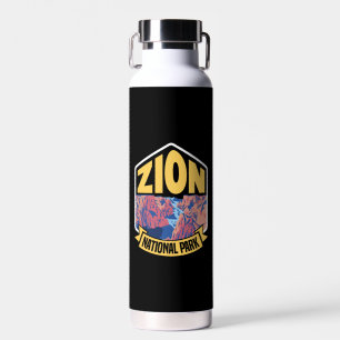 Zion National Park Utah Retro Water Bottle