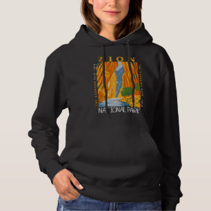 Zion National Park Utah The Narrows Distressed  Hoodie