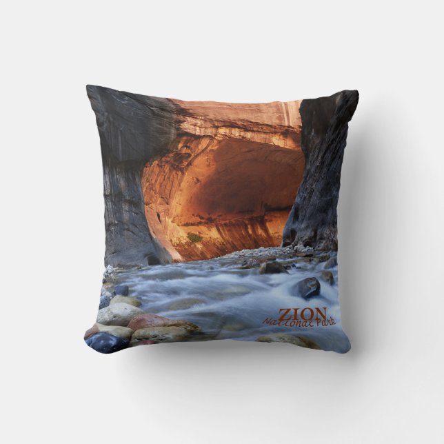 Zion National Park, Utah, The Narrows, Square Cushion (Front)