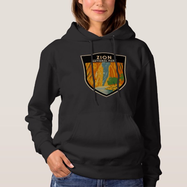Zion National Park Utah The Narrows Vintage Hoodie (Front)
