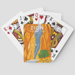 Zion National Park Utah The Narrows Vintage  Playing Cards