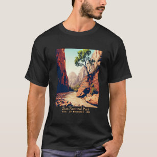 Zion National Park Utah The Narrows watercolor T-Shirt