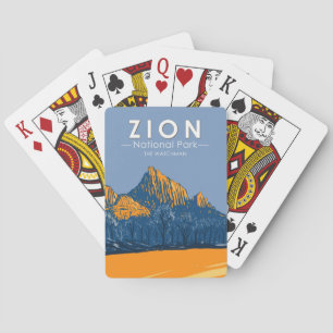 Zion National Park Utah The Watchman Vintage Playing Cards