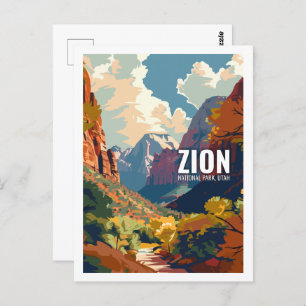Zion National Park Utah USA National Park Postcard