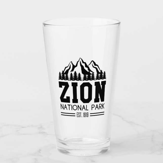 Zion National Park Utah USA Outdoors Hiking Glass (Front)