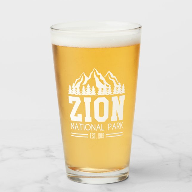 Zion National Park Utah USA Outdoors Hiking Glass (Front Filled)