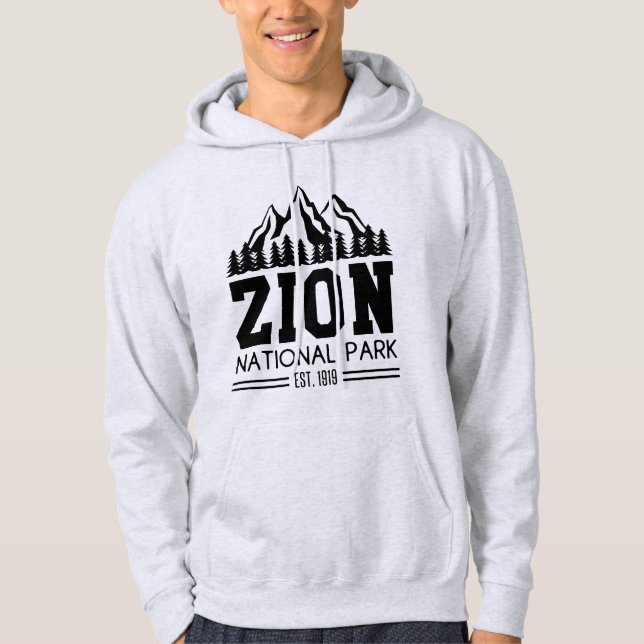 Zion National Park Utah USA Outdoors Hiking Hoodie (Front)