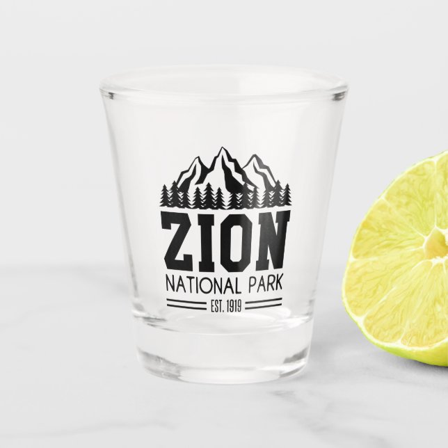 Zion National Park Utah USA Outdoors Hiking Shot Glass (Front)