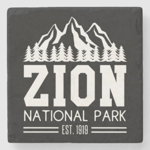 Zion National Park Utah USA Outdoors Hiking Stone Coaster