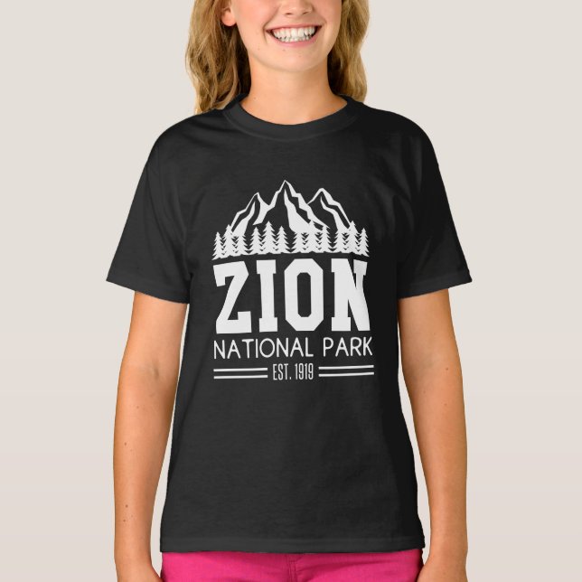 Zion National Park Utah USA Outdoors Hiking T-Shirt (Front)