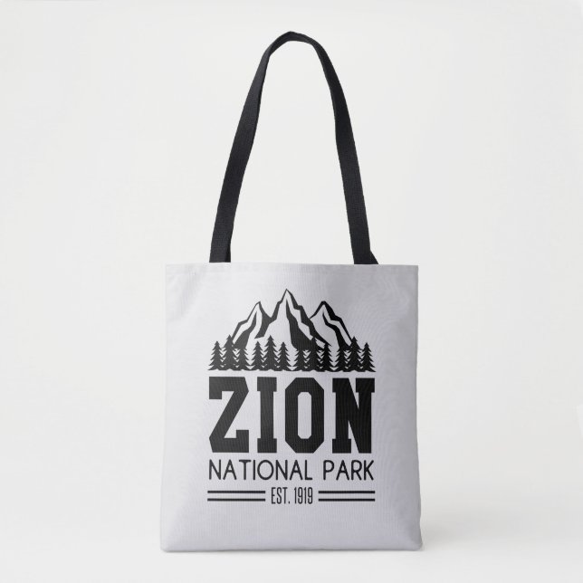 Zion National Park Utah USA Outdoors Hiking Tote Bag (Front)