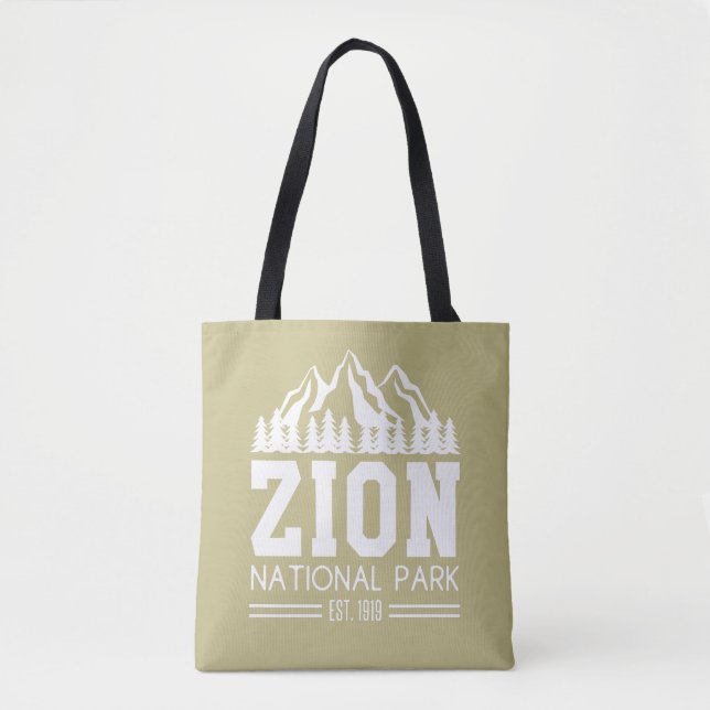 Zion National Park Utah USA Outdoors Hiking Tote Bag (Front)