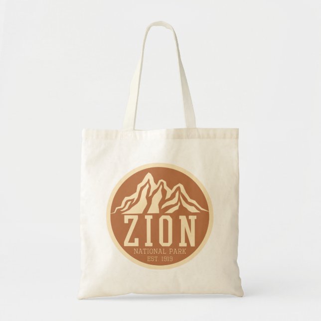 Zion National Park Utah USA Outdoors Retro Tote Bag (Front)