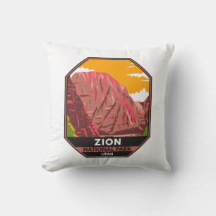 Zion National Park Utah Vintage  Cushion