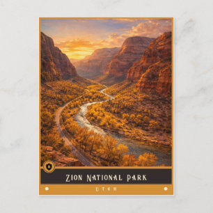 Zion National Park Utah Vintage Postcard