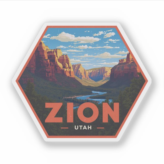 Zion National Park Utah Vintage Travel (Front)