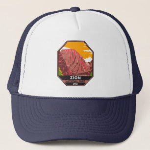 Zion National Park Utah Vintage Trucker Hat