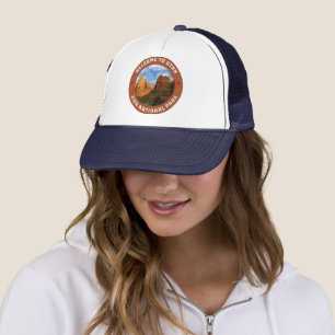 Zion National Park Utah Zion Summer Trip camping Trucker Hat