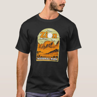 Zion National Park Vintage Artwork Artistic Souven T-Shirt