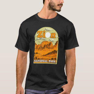 Zion National Park Vintage Artwork Artistic Souven T-Shirt