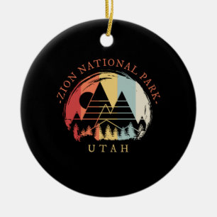 Zion National Park Vintage Ceramic Tree Decoration