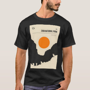 Zion National Park Vintage Minimal Retro Travel Po T-Shirt