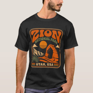 Zion national park vintage retro canyon outdoor T-Shirt