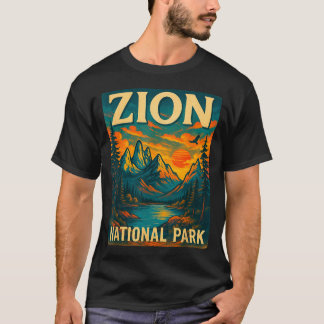 Zion national park vintage travel outdoor T-Shirt