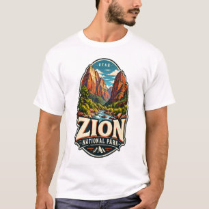 Zion National Park Vintage Travel Sticker T-Shirt