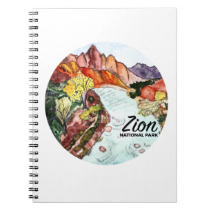Zion National Park Virgin River Watercolor Notebook