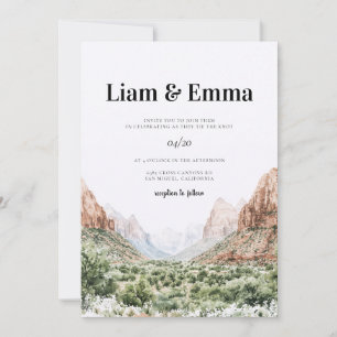 Zion National Park Wedding Invitation