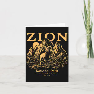 Zion National Park Wilderness Hiking Camping Card