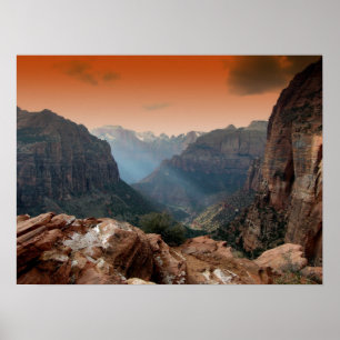 Zion Park, Utah amazing nature scenery Poster