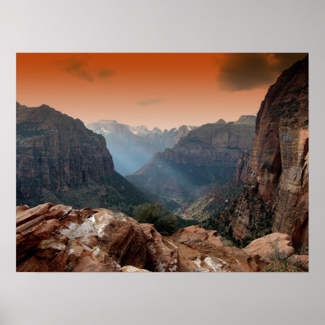 Zion Park, Utah amazing nature scenery Poster (Front)