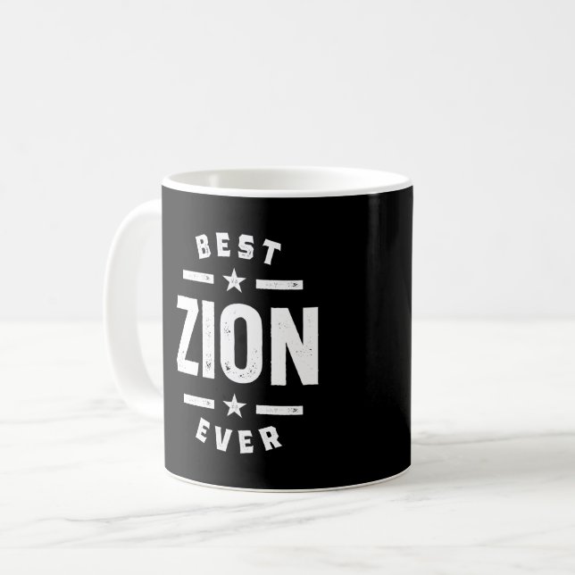 Zion Personalised Name Birthday Gift Coffee Mug (Front Left)
