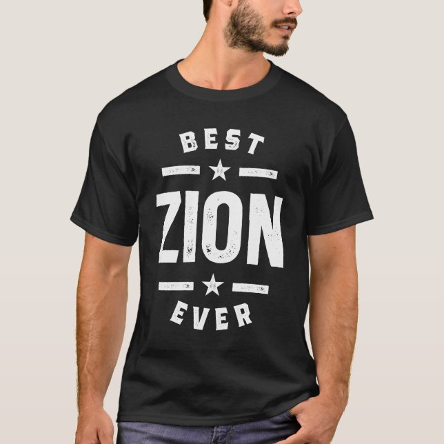 Zion Personalised Name Birthday Gift T-Shirt (Front)