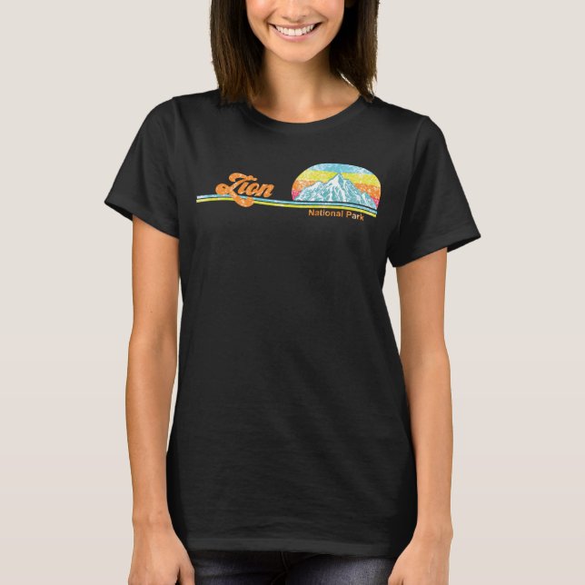 Zion Retro National Park T-Shirt (Front)