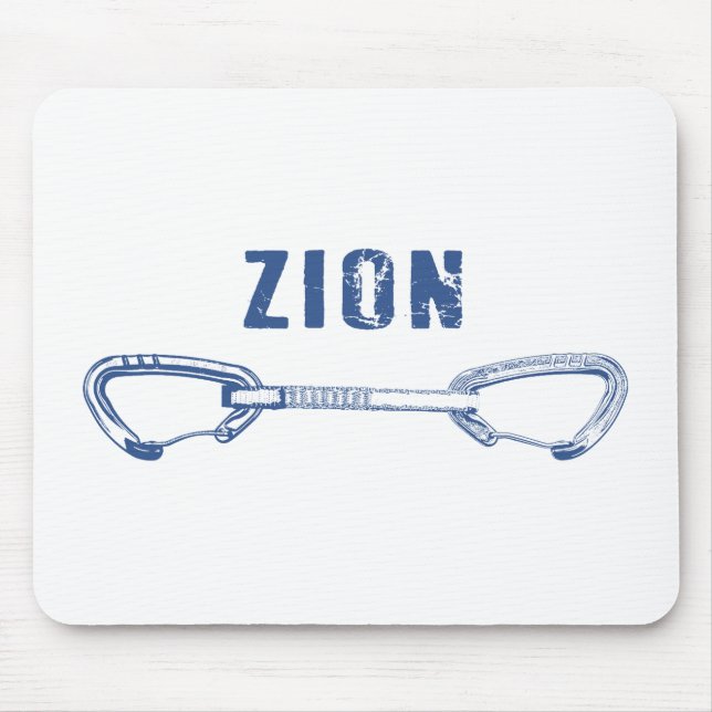 Zion Rock Climbing Quickdraw Mouse Mat (Front)