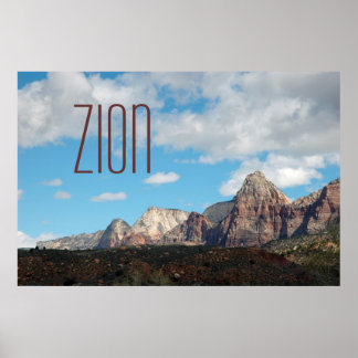 Zion Shadows Travel Poster
