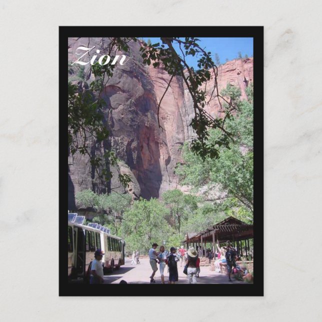 Zion shuttle postcard (Front)