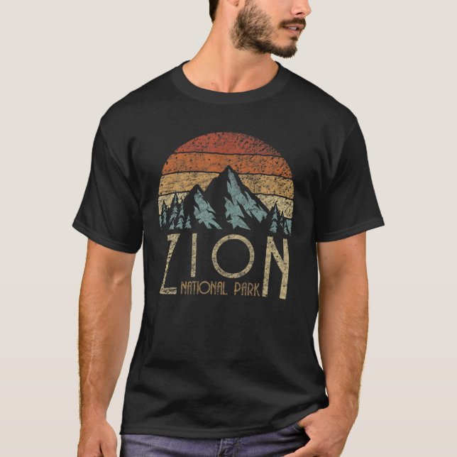 Zion Utah Beehive State National Parks Mighty 5 Re T-Shirt (Front)