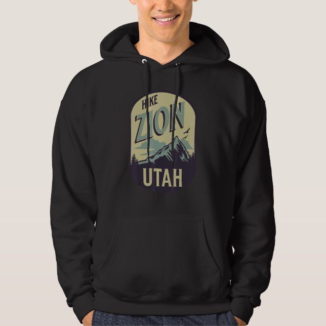 Zion Utah Hike Mountain Outdoors Hoodie (Front)