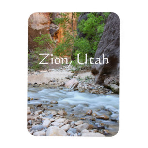 Zion, ,Utah hiking the Narrows Magnet