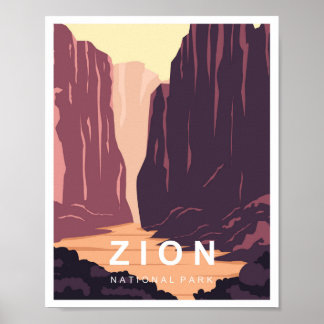 Zion Utah National Park Poster